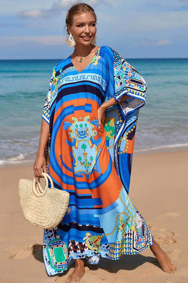 Tropical Pattern Kimono Blouse ( 29 Colors ) | Dress In Beauty Tropical Pattern Kimono Blouse ( 29 Colors ) | Dress In Beauty