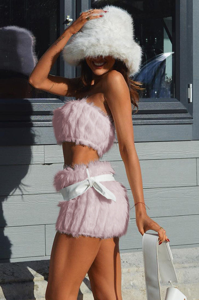 White Fur Skirt Set | Dress In Beauty White Fur Skirt Set | Dress In Beauty