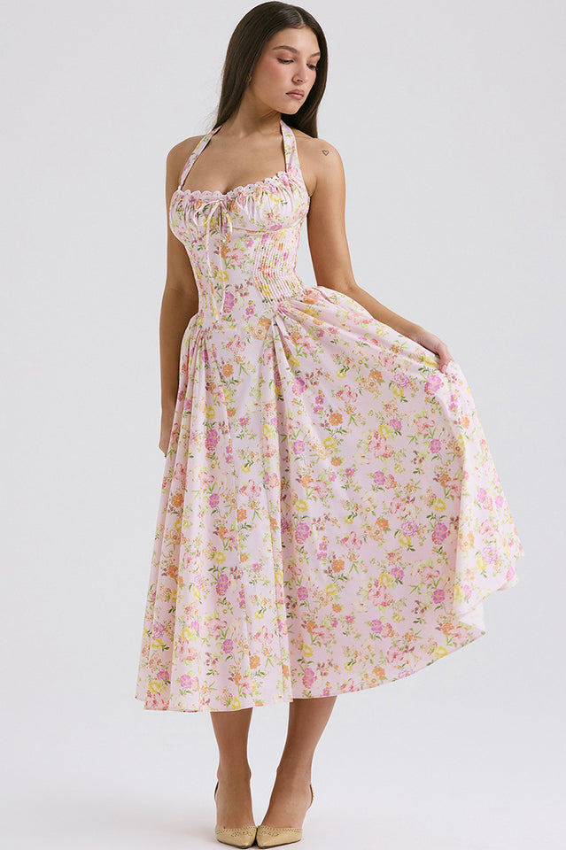 Adabella Cotton Halter Midi Sundress | Dress In Beauty Adabella Cotton Halter Midi Sundress | Dress In Beauty