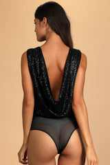 Evening Of Wonder Sequin Cowl Back Bodysuit | Dress In Beauty Evening Of Wonder Sequin Cowl Back Bodysuit | Dress In Beauty