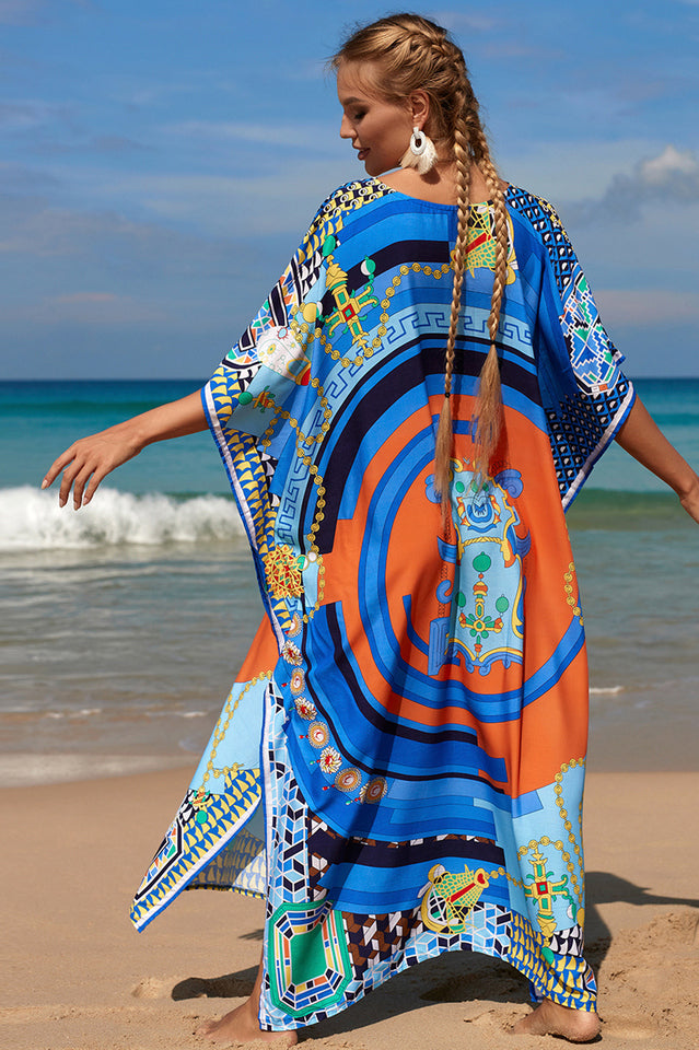 Tropical Pattern Kimono Blouse ( 29 Colors ) | Dress In Beauty Tropical Pattern Kimono Blouse ( 29 Colors ) | Dress In Beauty