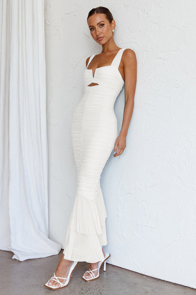 Nadia Ruched Fishtail Maxi Dress | Dress In Beauty Nadia Ruched Fishtail Maxi Dress | Dress In Beauty