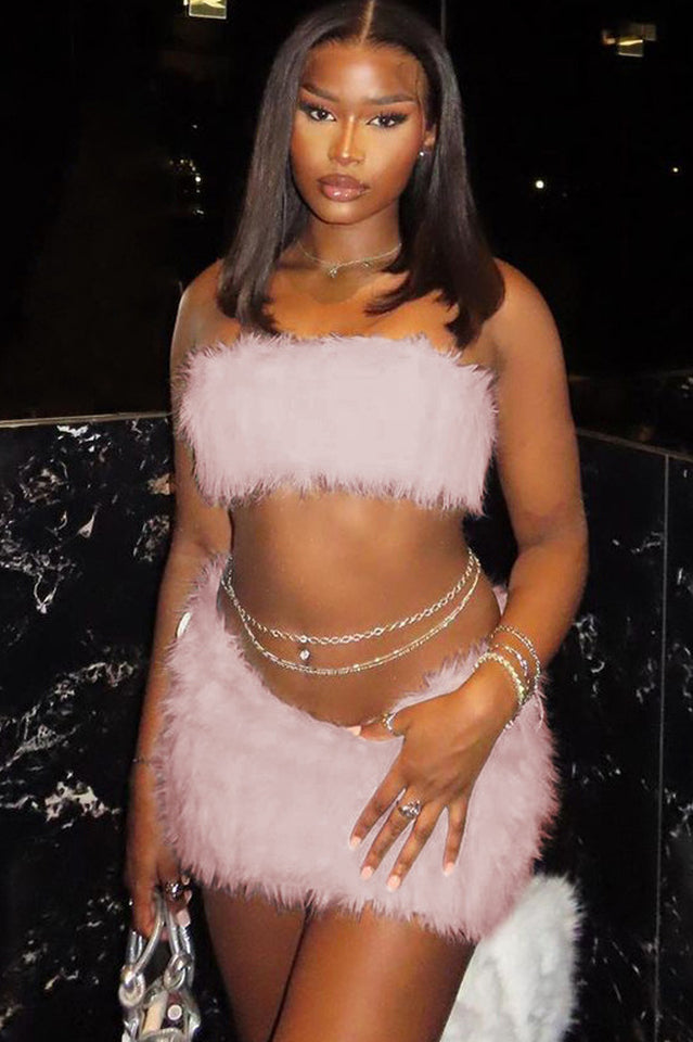 White Fur Skirt Set | Dress In Beauty White Fur Skirt Set | Dress In Beauty