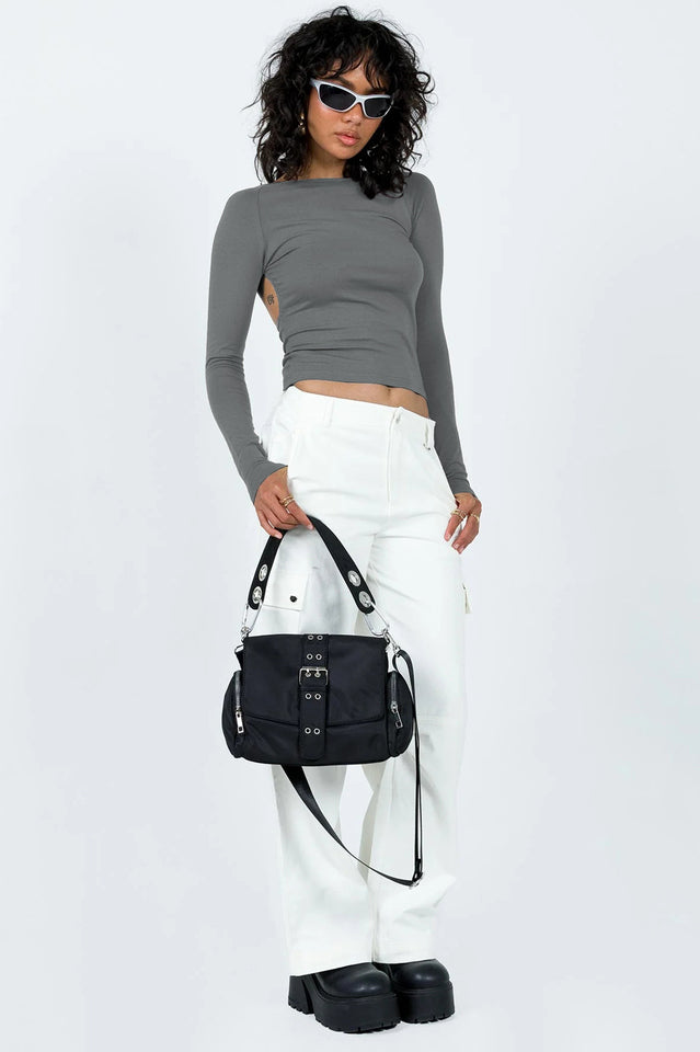 Backless Round Neck Long Sleeve Blouse | Dress In Beauty Backless Round Neck Long Sleeve Blouse | Dress In Beauty