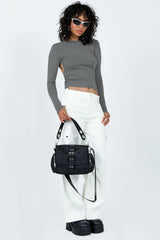 Backless Round Neck Long Sleeve Blouse | Dress In Beauty Backless Round Neck Long Sleeve Blouse | Dress In Beauty