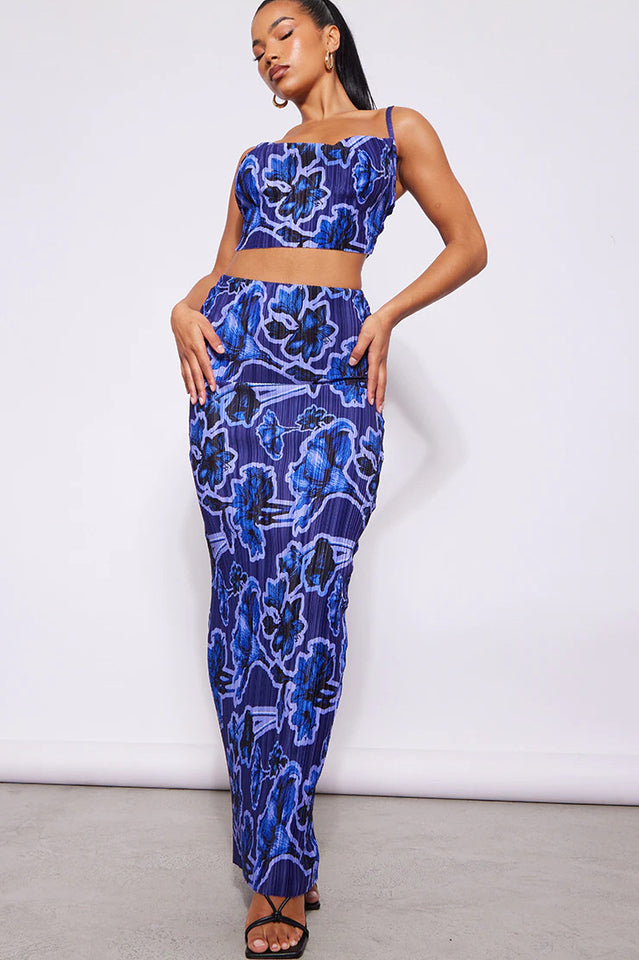 Plisse Strappy Cow Neck Top + Skirt Set | Dress In Beauty Plisse Strappy Cow Neck Top + Skirt Set | Dress In Beauty