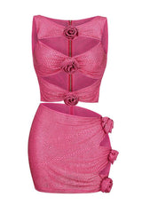 Linne Cutout Top & Skirt Set | Dress In Beauty Linne Cutout Top & Skirt Set | Dress In Beauty