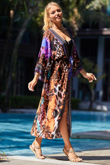 Tie Dye Belt Kimono Blouse (15 Colors) | Dress In Beauty Tie Dye Belt Kimono Blouse (15 Colors) | Dress In Beauty