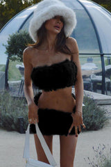 White Fur Skirt Set | Dress In Beauty White Fur Skirt Set | Dress In Beauty