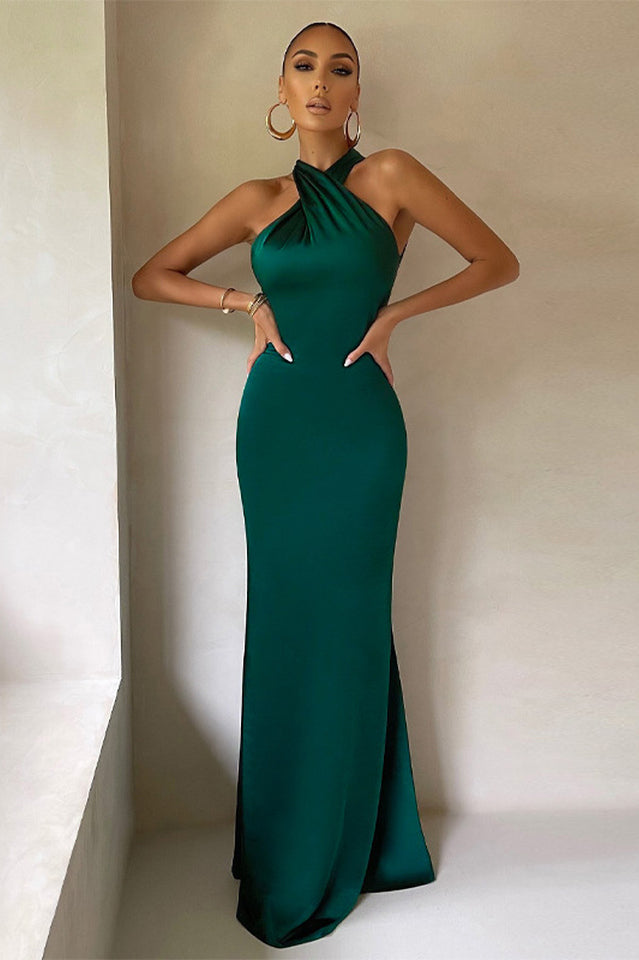 Bianca Cross Over Halter Neck Dress | Dress In Beauty Bianca Cross Over Halter Neck Dress | Dress In Beauty
