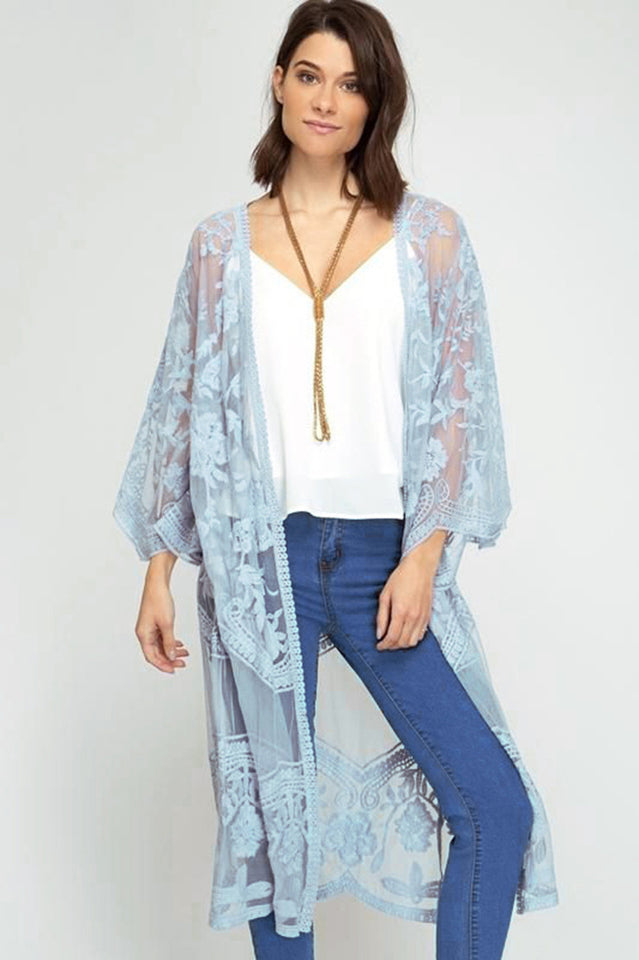 Hollow Out Lace Kimono Cover Up | Dress In Beauty Hollow Out Lace Kimono Cover Up | Dress In Beauty