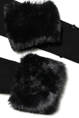 Black Faux Fur Trimmed Bustier | Dress In Beauty Black Faux Fur Trimmed Bustier | Dress In Beauty