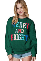 Merry & Bright Quilted Sweatshirt | Dress In Beauty Merry & Bright Quilted Sweatshirt | Dress In Beauty