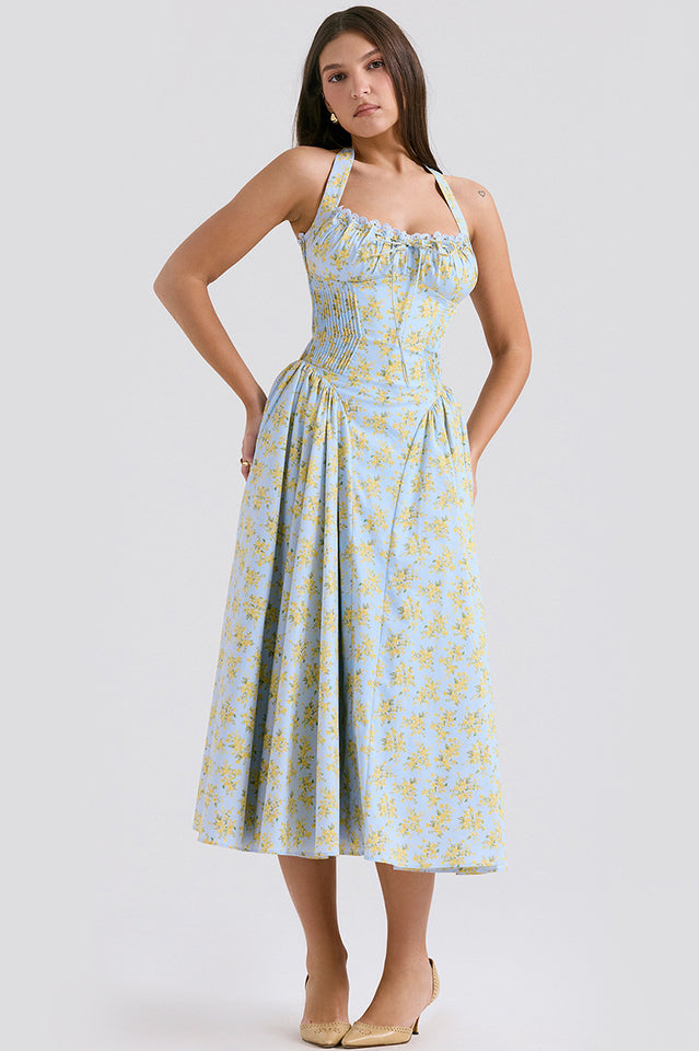 Adabella Cotton Halter Midi Sundress | Dress In Beauty Adabella Cotton Halter Midi Sundress | Dress In Beauty