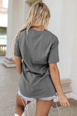 Guitar Slogan Letter Graphic Tee | Dress In Beauty Guitar Slogan Letter Graphic Tee | Dress In Beauty