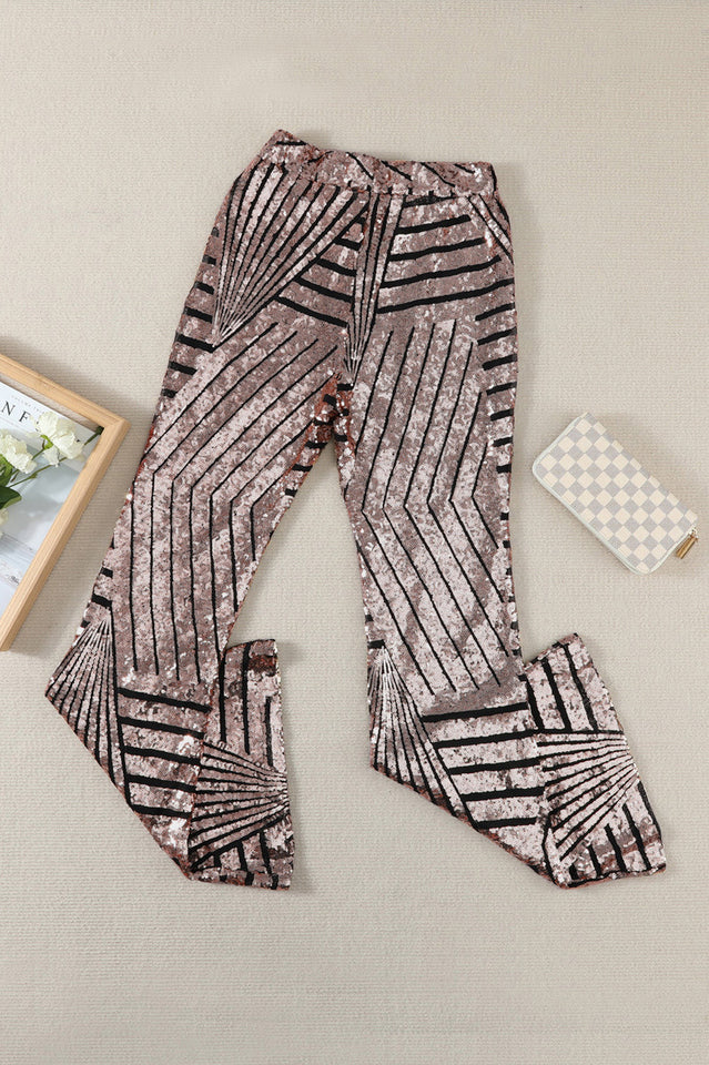 Sequin High Rise Flare Pants | Dress In Beauty Sequin High Rise Flare Pants | Dress In Beauty