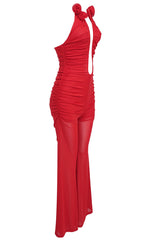 Vissarion 3D Flower Pleat Jumpsuit | Dress In Beauty Vissarion 3D Flower Pleat Jumpsuit | Dress In Beauty