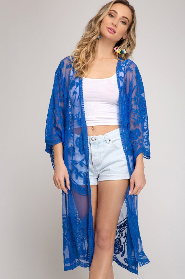 Hollow Out Lace Kimono Cover Up | Dress In Beauty Hollow Out Lace Kimono Cover Up | Dress In Beauty