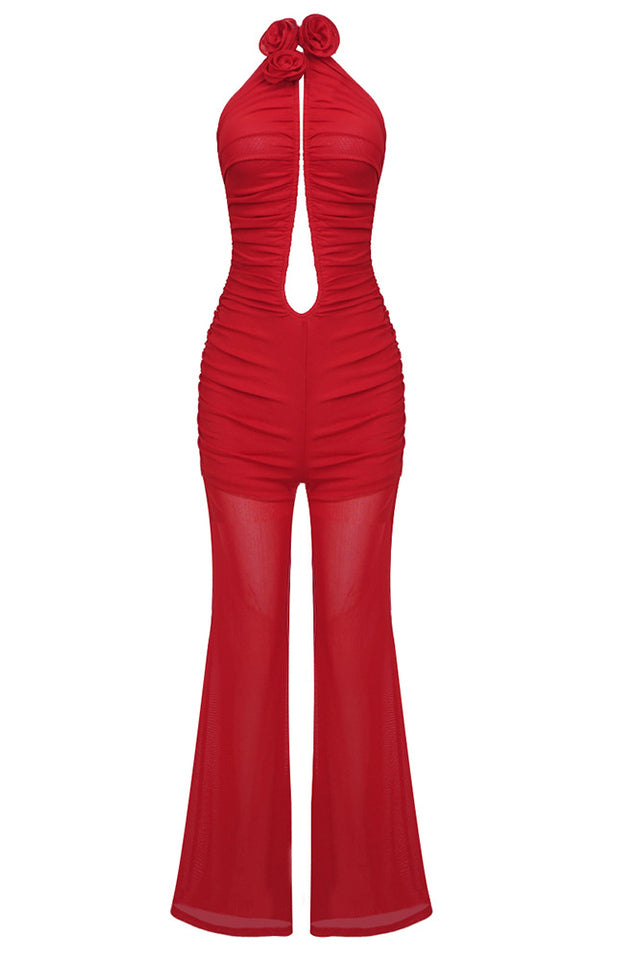 Vissarion 3D Flower Pleat Jumpsuit | Dress In Beauty Vissarion 3D Flower Pleat Jumpsuit | Dress In Beauty