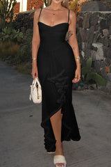 Apricot Ruffled Front Gown | Dress In Beauty Apricot Ruffled Front Gown | Dress In Beauty