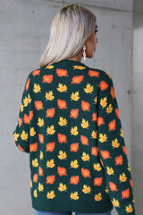 Autumn Leaf Print Knit Sweater | Dress In Beauty Autumn Leaf Print Knit Sweater | Dress In Beauty