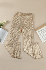 Sequin High Rise Flare Pants | Dress In Beauty Sequin High Rise Flare Pants | Dress In Beauty