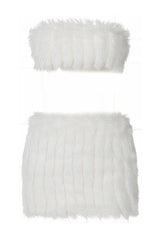 White Fur Skirt Set | Dress In Beauty White Fur Skirt Set | Dress In Beauty