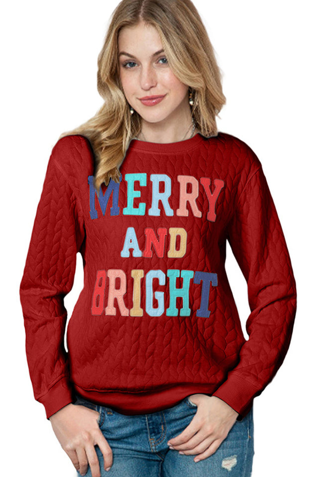 Merry & Bright Quilted Sweatshirt | Dress In Beauty Merry & Bright Quilted Sweatshirt | Dress In Beauty