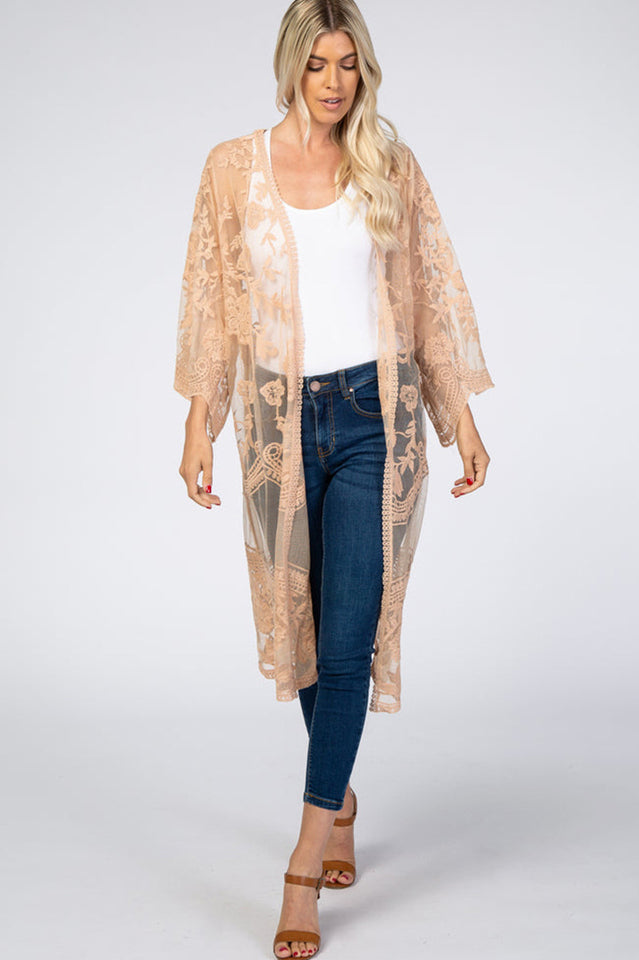 Hollow Out Lace Kimono Cover Up | Dress In Beauty Hollow Out Lace Kimono Cover Up | Dress In Beauty