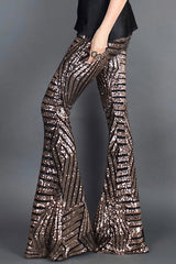 Sequin High Rise Flare Pants | Dress In Beauty Sequin High Rise Flare Pants | Dress In Beauty