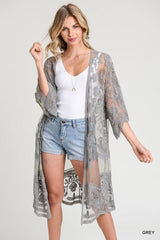 Hollow Out Lace Kimono Cover Up | Dress In Beauty Hollow Out Lace Kimono Cover Up | Dress In Beauty
