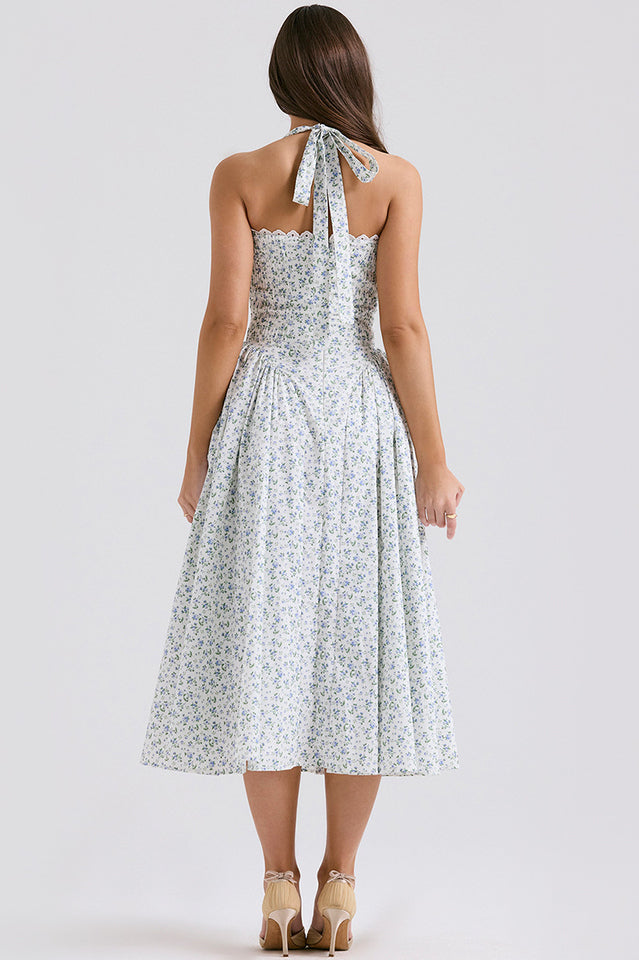 Adabella Cotton Halter Midi Sundress | Dress In Beauty Adabella Cotton Halter Midi Sundress | Dress In Beauty