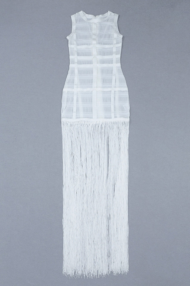 See Through Mesh Tassel Maxi Dress | Dress In Beauty See Through Mesh Tassel Maxi Dress | Dress In Beauty