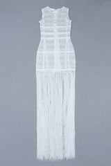 See Through Mesh Tassel Maxi Dress | Dress In Beauty See Through Mesh Tassel Maxi Dress | Dress In Beauty