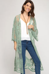 Hollow Out Lace Kimono Cover Up | Dress In Beauty Hollow Out Lace Kimono Cover Up | Dress In Beauty