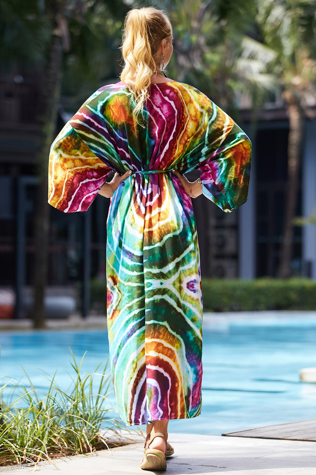 Tie Dye Belt Kimono Blouse (15 Colors) | Dress In Beauty Tie Dye Belt Kimono Blouse (15 Colors) | Dress In Beauty