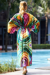 Tie Dye Belt Kimono Blouse (15 Colors) | Dress In Beauty Tie Dye Belt Kimono Blouse (15 Colors) | Dress In Beauty