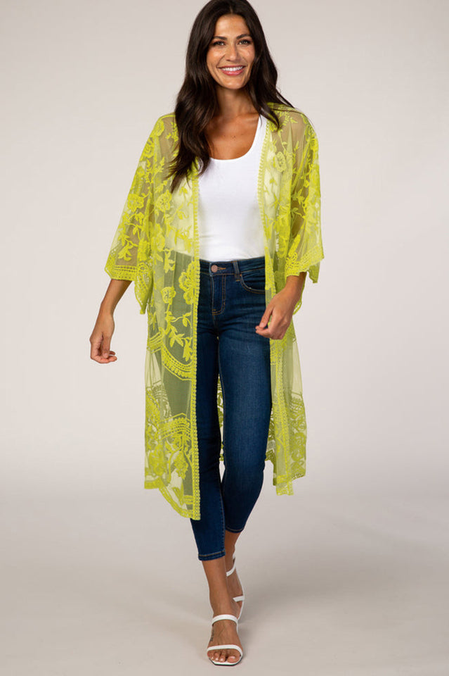 Hollow Out Lace Kimono Cover Up | Dress In Beauty Hollow Out Lace Kimono Cover Up | Dress In Beauty