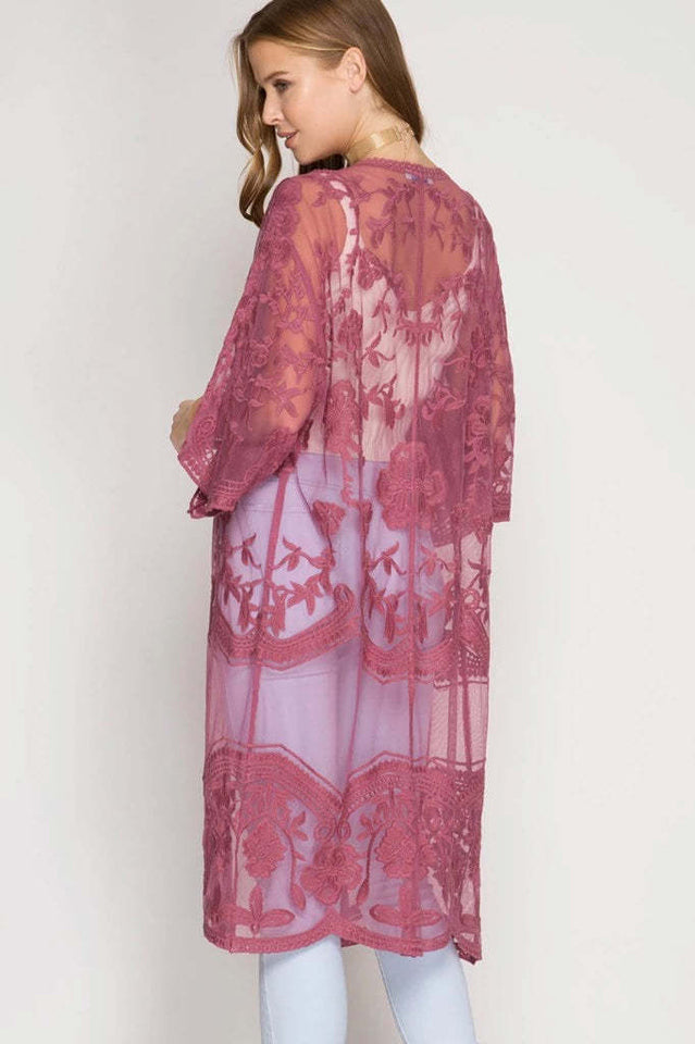 Hollow Out Lace Kimono Cover Up | Dress In Beauty Hollow Out Lace Kimono Cover Up | Dress In Beauty