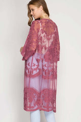 Hollow Out Lace Kimono Cover Up | Dress In Beauty Hollow Out Lace Kimono Cover Up | Dress In Beauty