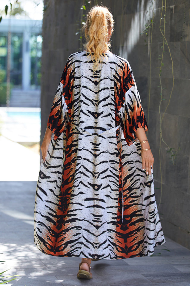 Tie Dye Belt Kimono Blouse (15 Colors) | Dress In Beauty Tie Dye Belt Kimono Blouse (15 Colors) | Dress In Beauty