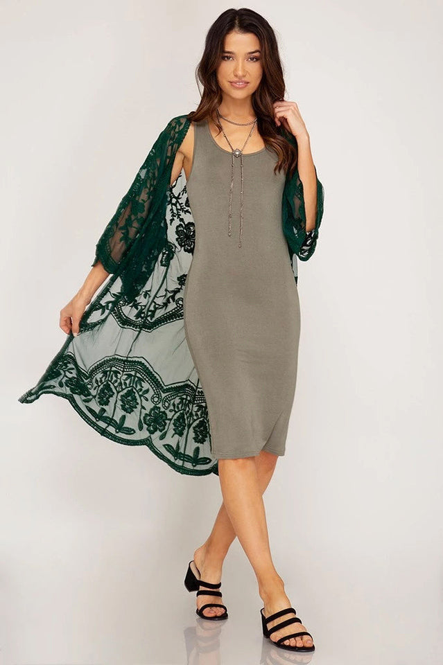 Hollow Out Lace Kimono Cover Up | Dress In Beauty Hollow Out Lace Kimono Cover Up | Dress In Beauty
