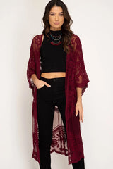 Hollow Out Lace Kimono Cover Up | Dress In Beauty Hollow Out Lace Kimono Cover Up | Dress In Beauty