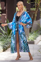 Tie Dye Belt Kimono Blouse (15 Colors) | Dress In Beauty Tie Dye Belt Kimono Blouse (15 Colors) | Dress In Beauty