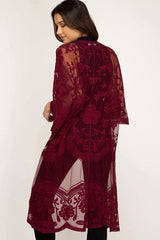 Hollow Out Lace Kimono Cover Up | Dress In Beauty Hollow Out Lace Kimono Cover Up | Dress In Beauty
