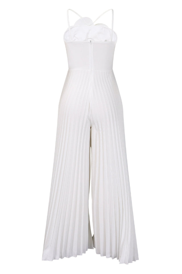 Jessica Flower Applique Pleated Jumpsuit | Dress In Beauty Jessica Flower Applique Pleated Jumpsuit | Dress In Beauty