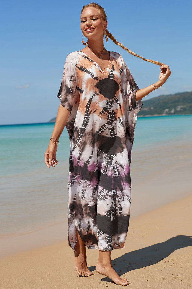 Tropical Pattern Kimono Blouse ( 29 Colors ) | Dress In Beauty Tropical Pattern Kimono Blouse ( 29 Colors ) | Dress In Beauty