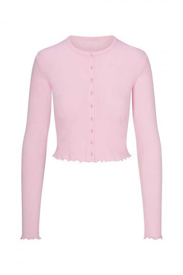 SKIMS Logo Pointelle Cardigan Set | Dress In Beauty SKIMS Logo Pointelle Cardigan Set | Dress In Beauty