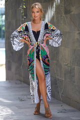 Tie Dye Belt Kimono Blouse (15 Colors) | Dress In Beauty Tie Dye Belt Kimono Blouse (15 Colors) | Dress In Beauty