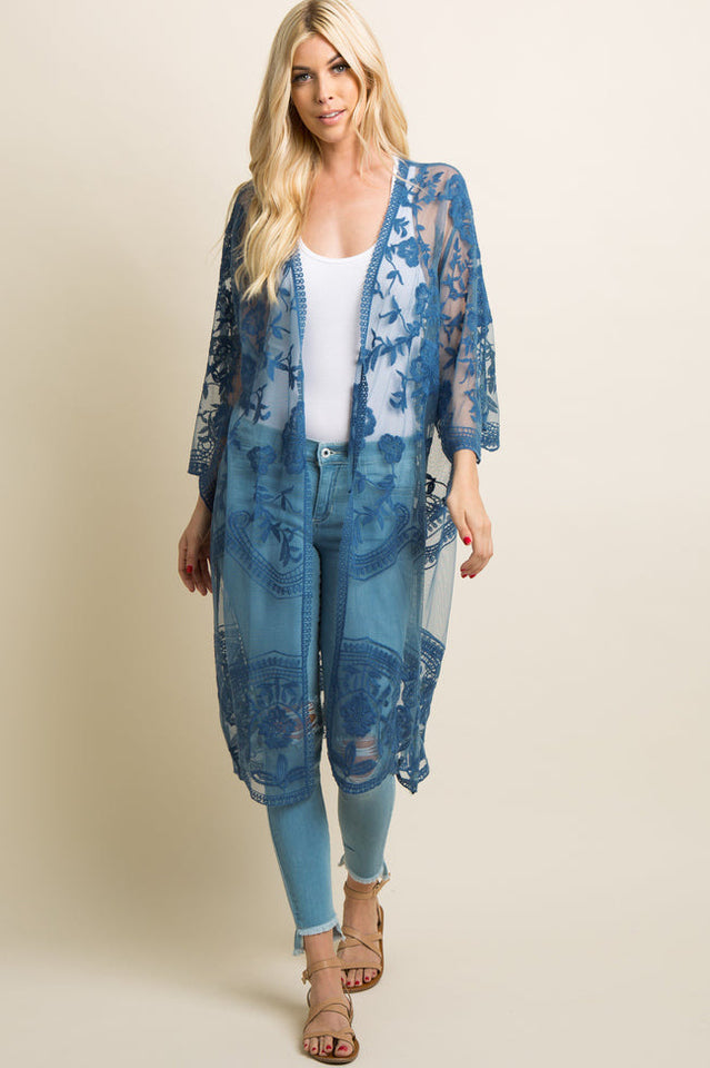 Hollow Out Lace Kimono Cover Up | Dress In Beauty Hollow Out Lace Kimono Cover Up | Dress In Beauty